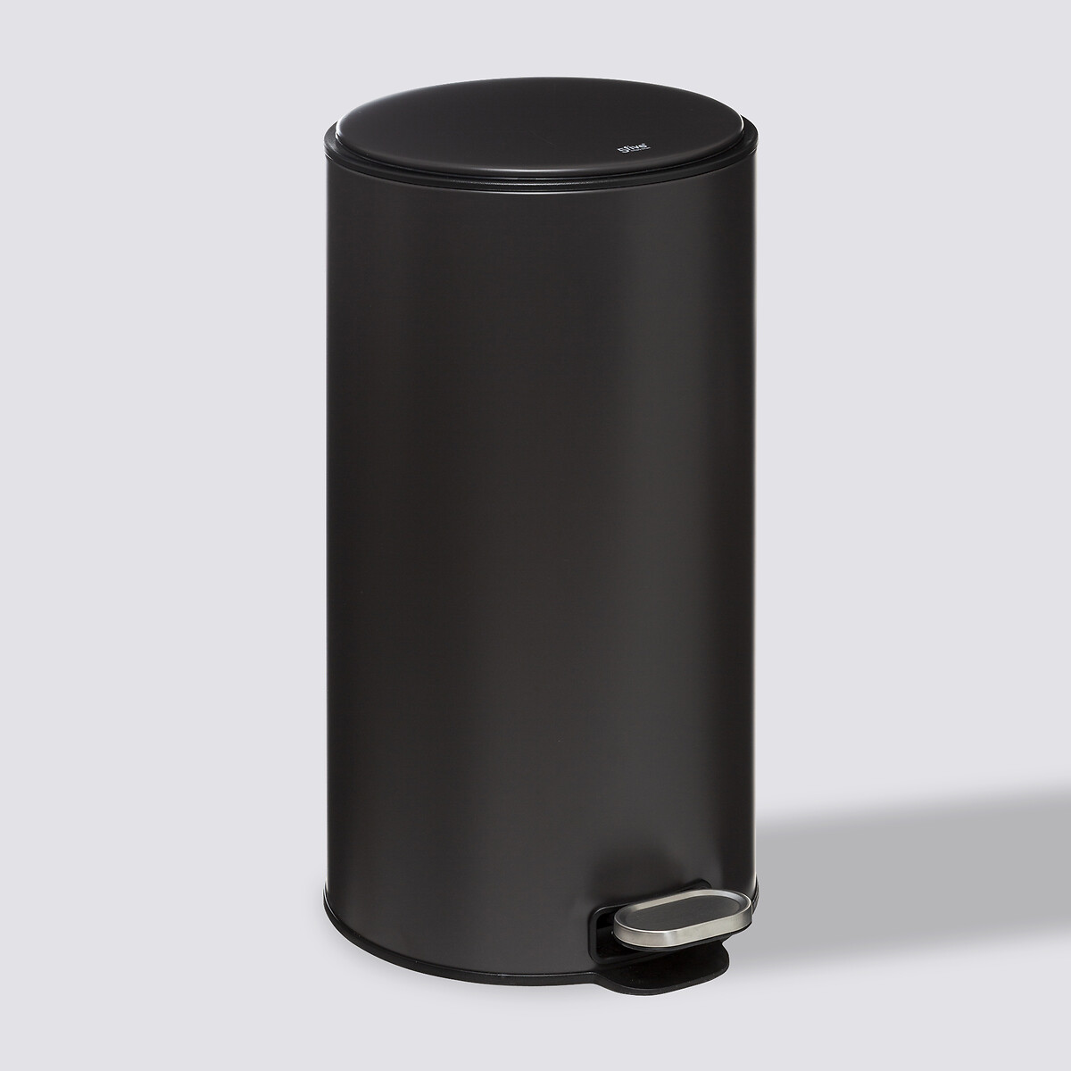 Poubelle ronde en métal 30l, gris charbon Delta