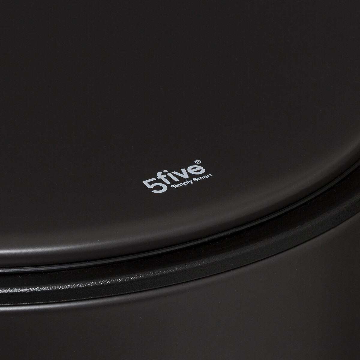 Poubelle ronde en métal 30l, gris charbon Delta