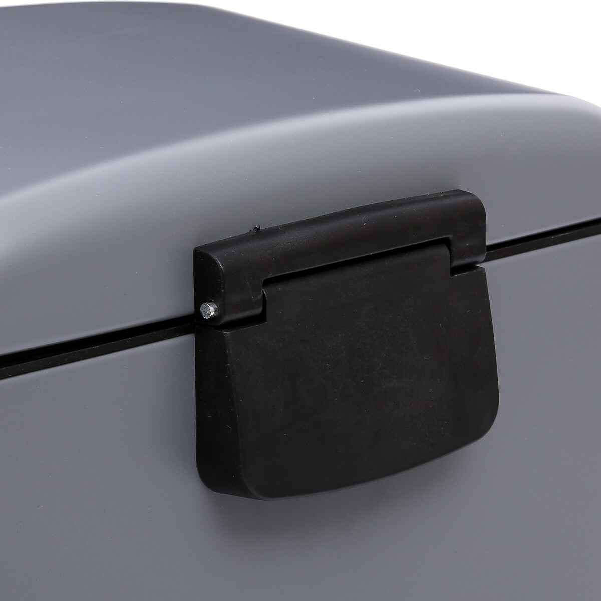 Poubelle rectangulaire à pédale métal 30l, gris Ariane