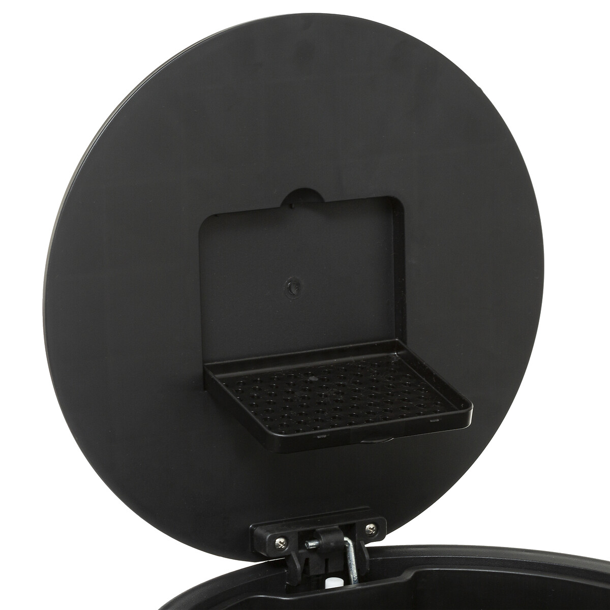 Poubelle ronde à pédale métal 30l, inox Delta