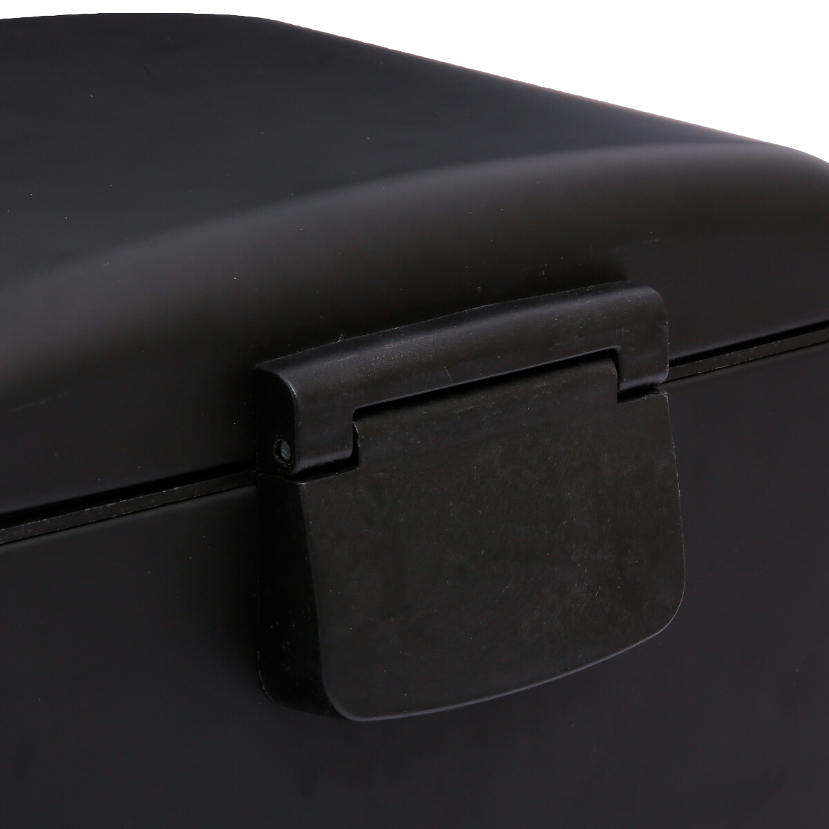 Poubelle rectangulaire à pédale métal 30l, noir Ariane