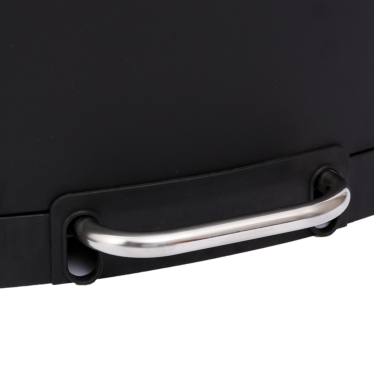 Poubelle rectangulaire à pédale métal 30l, noir Ariane