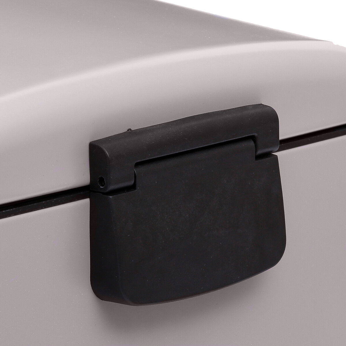 Poubelle rectangulaire à pédale métal 30l, taupe Ariane