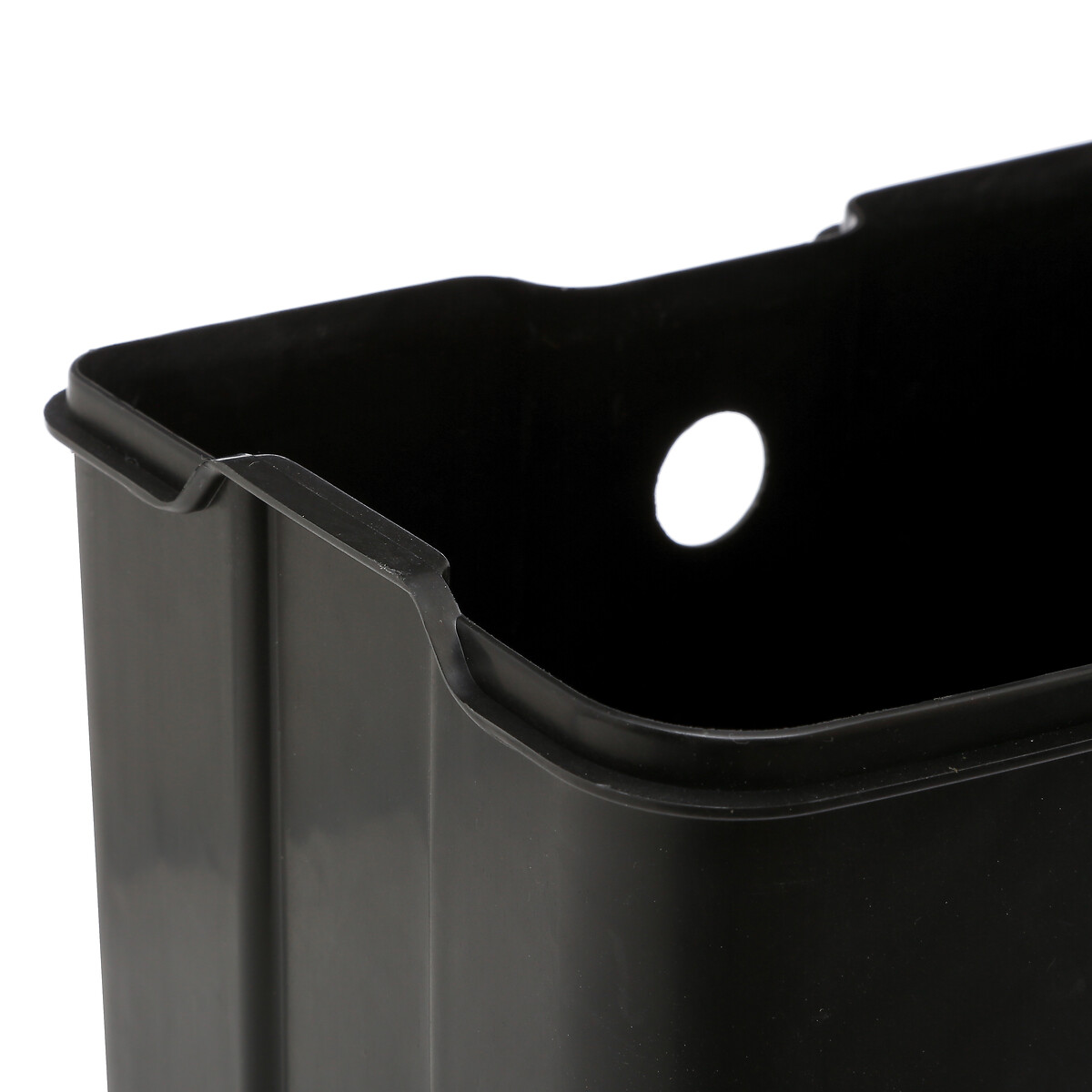 Poubelle rectangulaire à pédale métal 6l, blanc Ariane