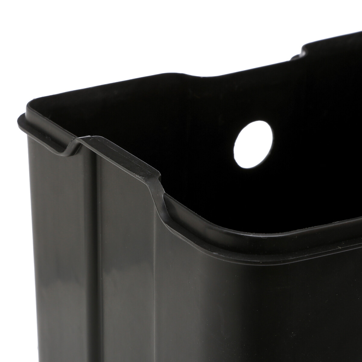 Poubelle rectangulaire à pédale métal 6l, gris Ariane