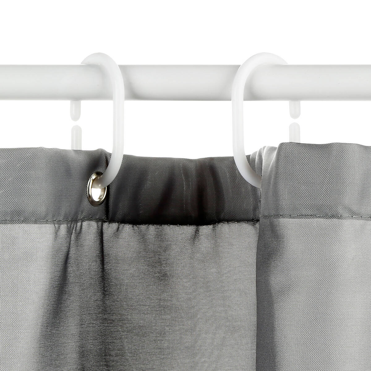 Rideau de douche 180x200cm, gris Colorama