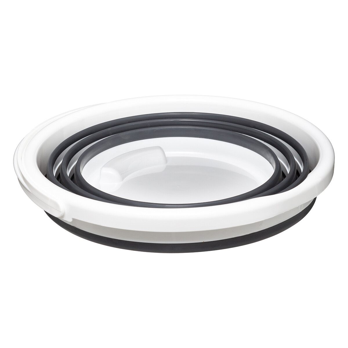 Seau pliable 10l - blanc, gris 