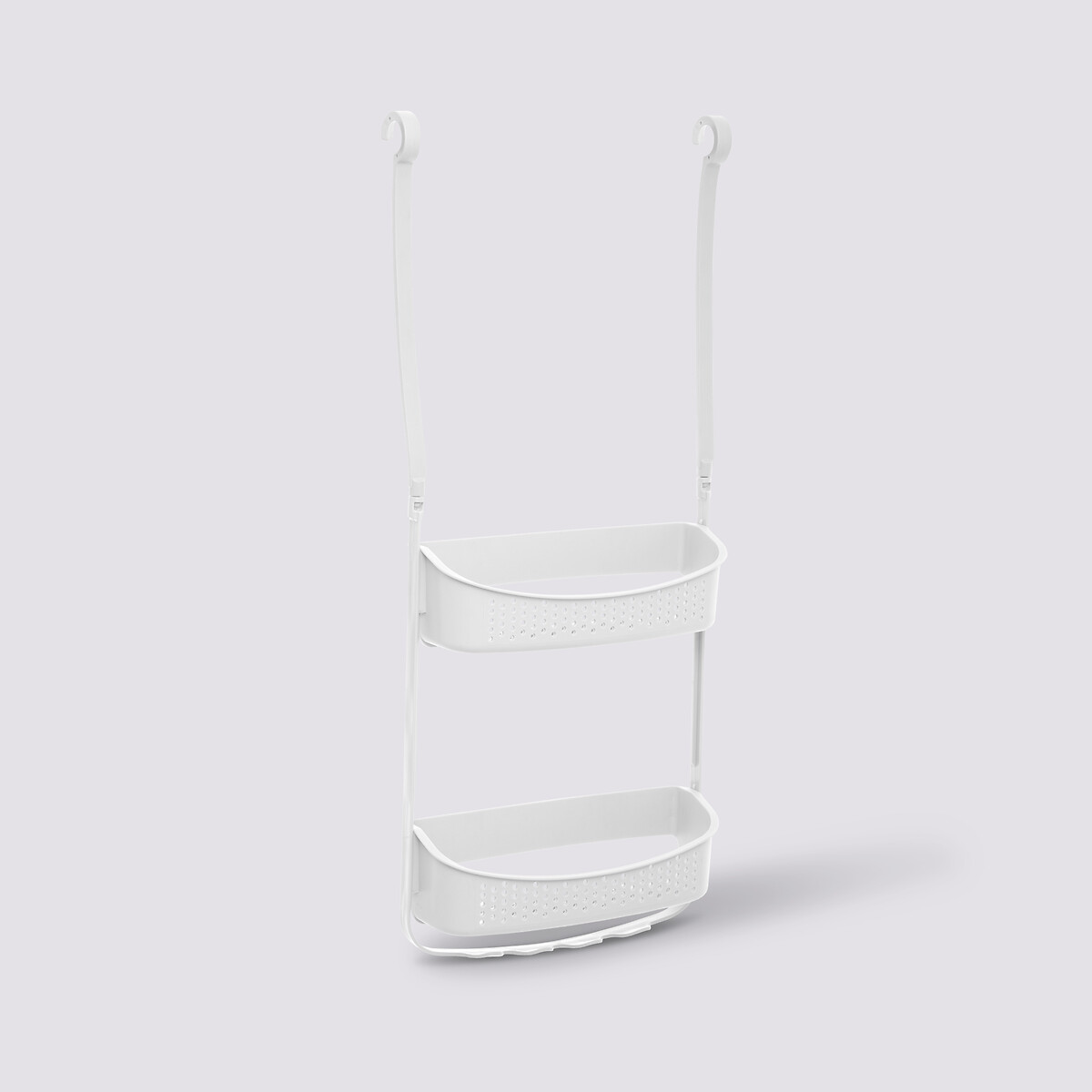 Serviteur de douche 2 niveaux, blanc 