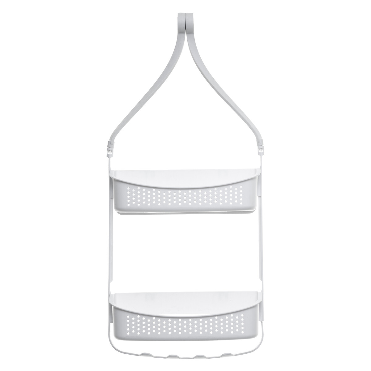 Serviteur de douche 2 niveaux, blanc 