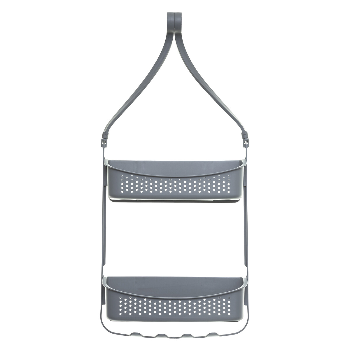 Serviteur de douche 2 niveaux, gris 
