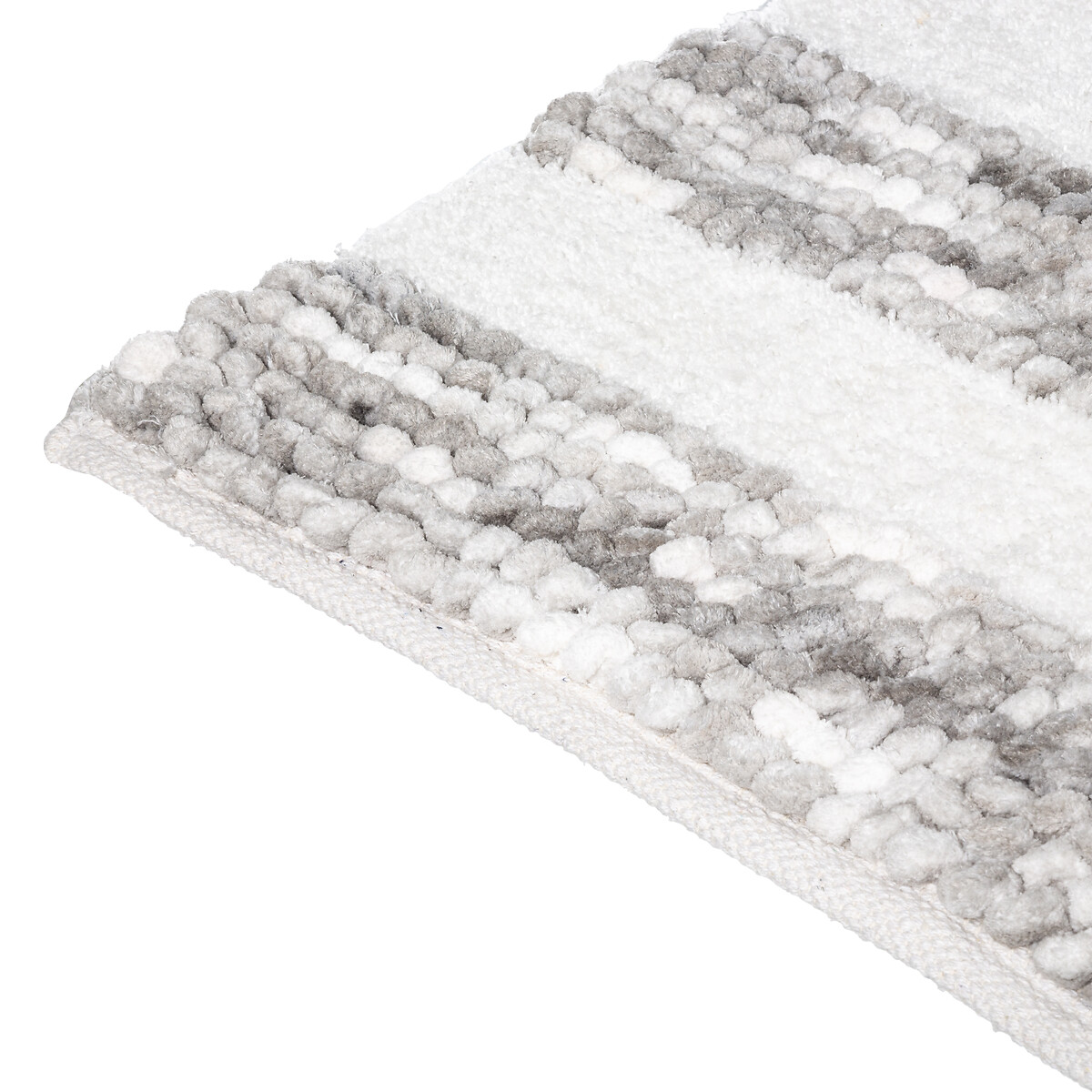 Tapis 50x75 cm, gris, blanc