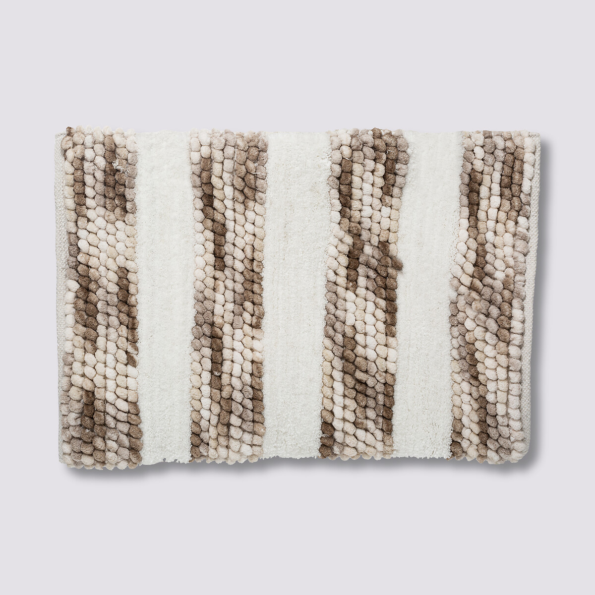 Tapis 50x75 cm, blanc, taupe 