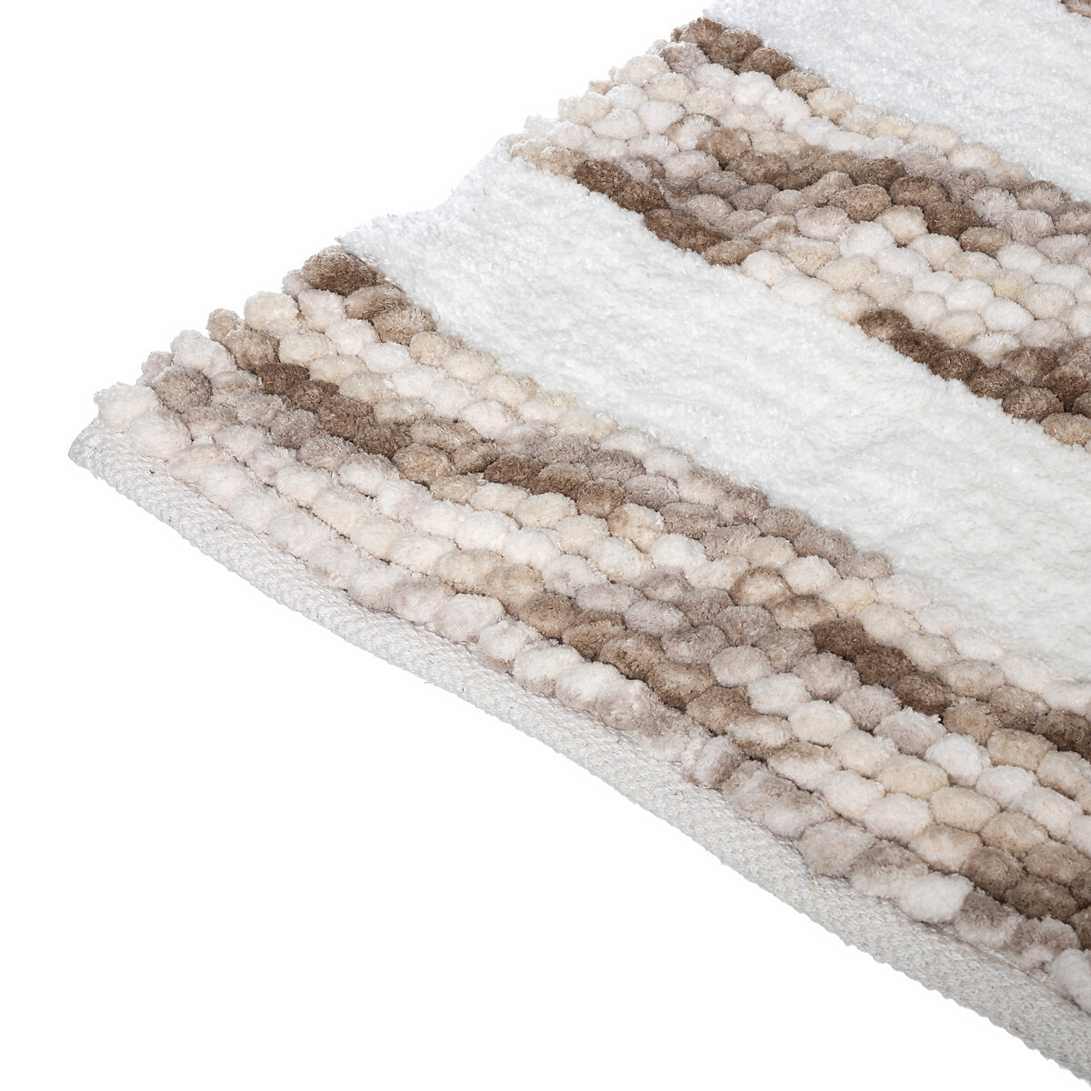 Tapis 50x75 cm, blanc, taupe 