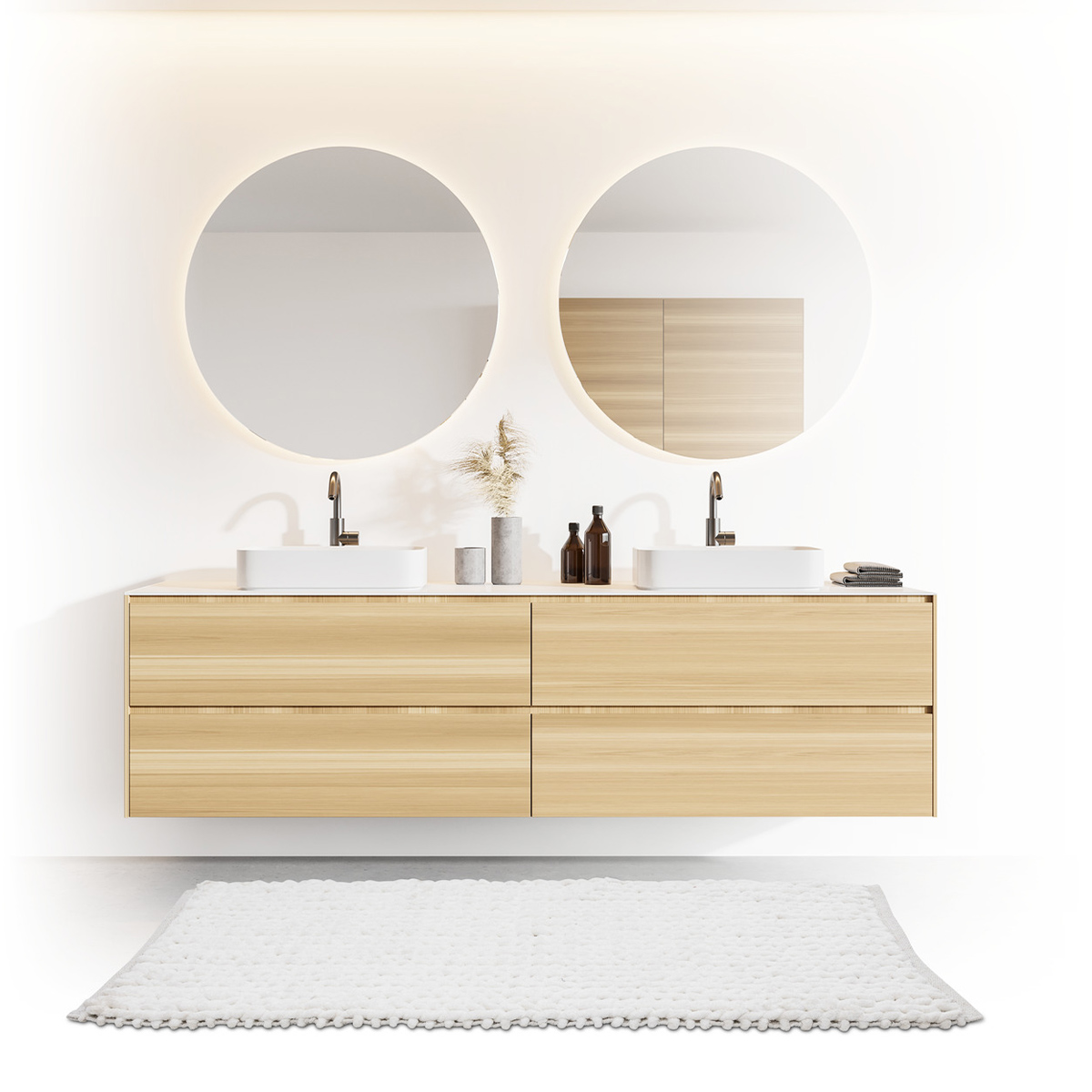 Tapis 120x50 cm, blanc Colorama