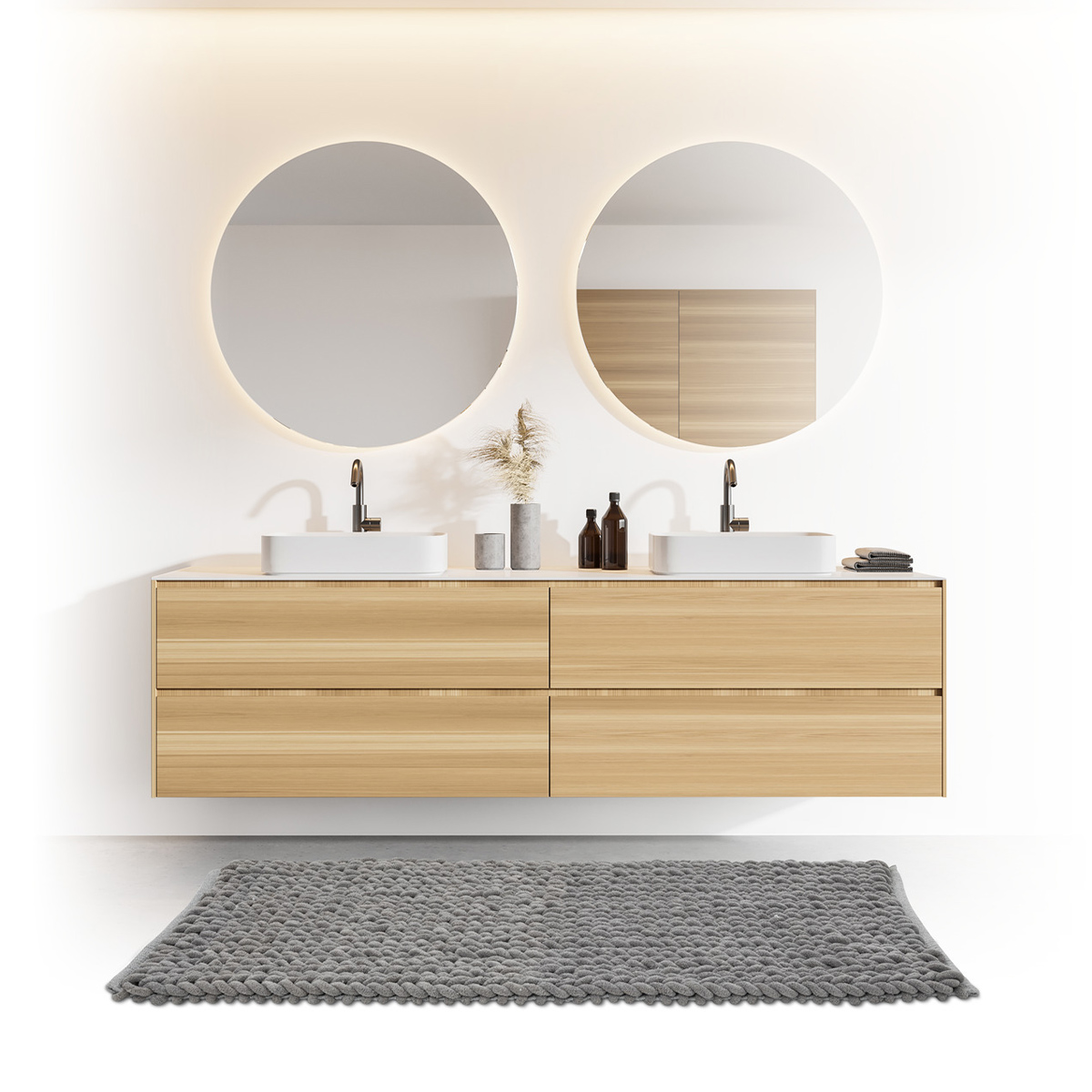 Tapis 120x50 cm, gris clair Colorama