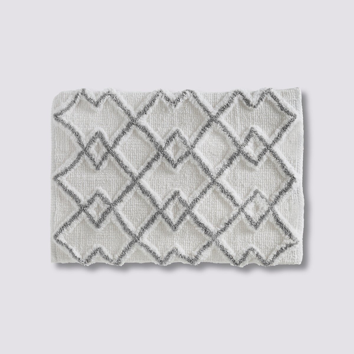 Tapis 50x75 cm, gris et blanc 