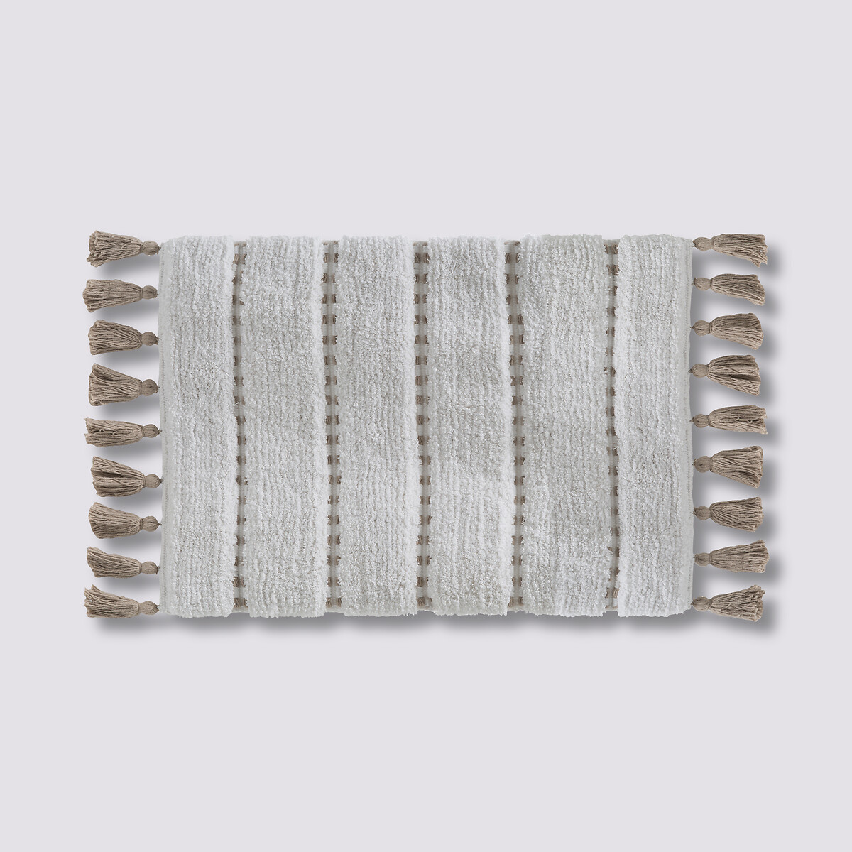 Tapis 50x75 cm, blanc, taupe Solar power