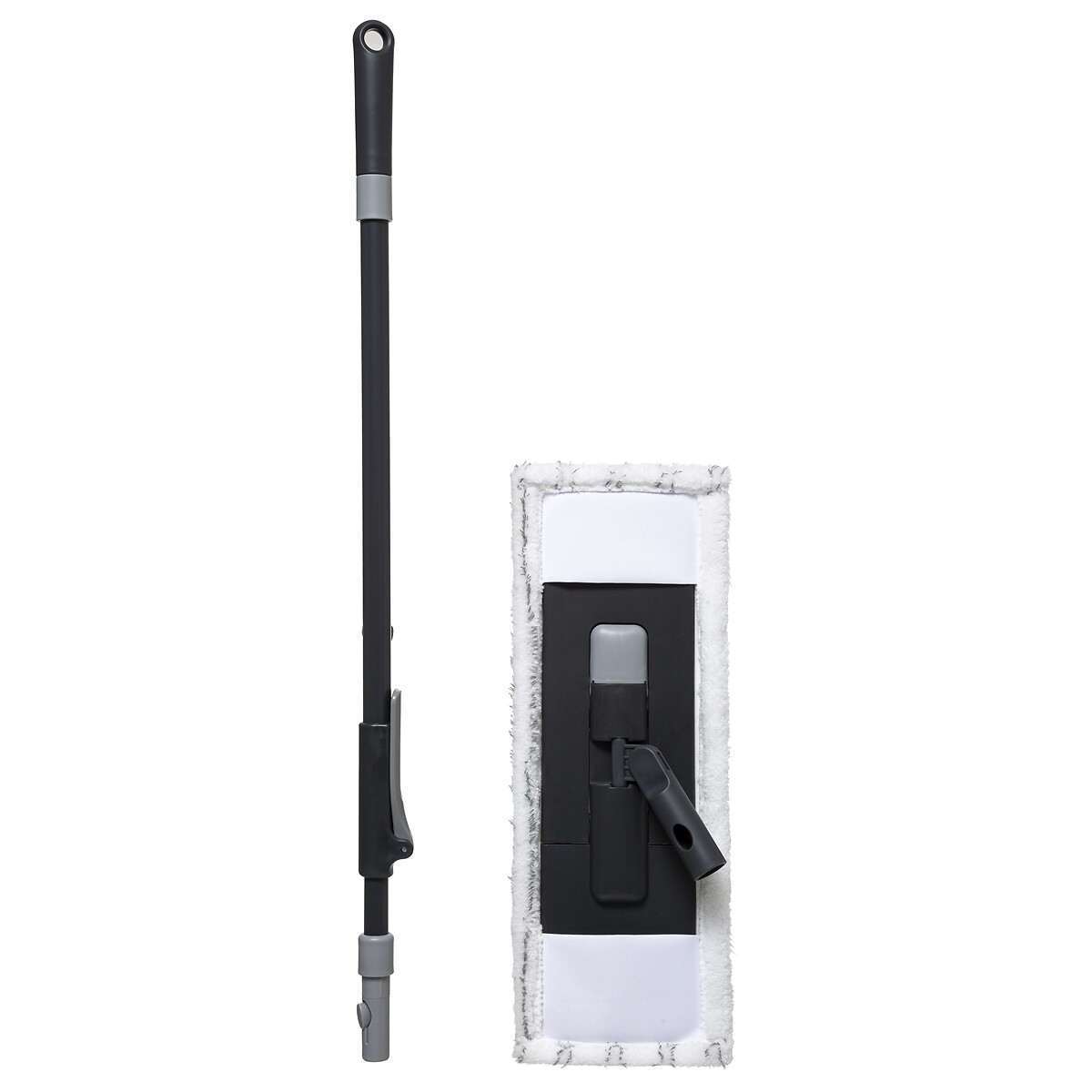 Tête de balai microfibre, gris Click & clean