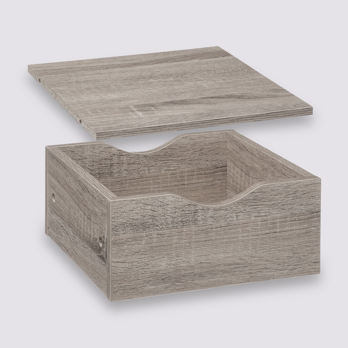 Tiroir et étagère 31cm, effet chêne gris Mix'n modul