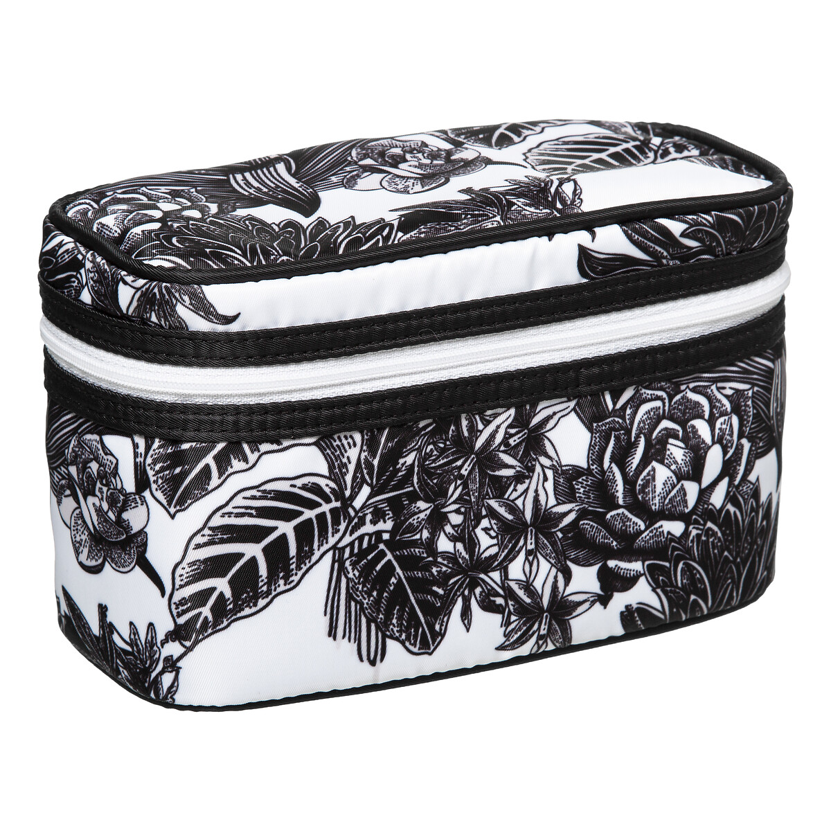 4 trousses de toilette, blanc et noir Blackflora