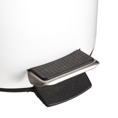 Poubelle à couvercle bambou 3l, blanc Naturéo