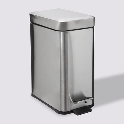 Poubelle rect soft close inox 5l 