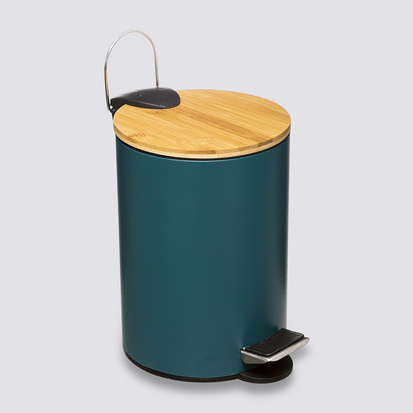 Poubelle soft close 3l, bleu pétrole Modern color