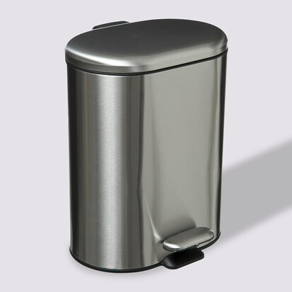 Poubelle soft close métal 6l, inox Siliflex