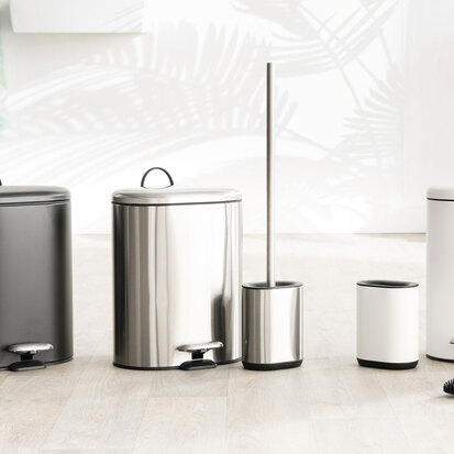 Poubelle soft close métal 6l, inox Siliflex