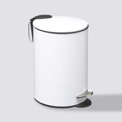 Poubelle métal soft close 3l, blanc Colorama