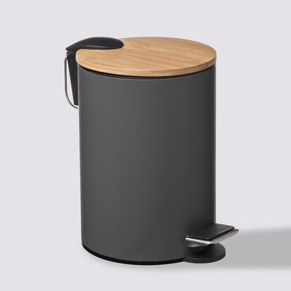 Poubelle soft close 3l, gris anthracite Trio