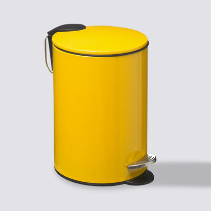 Poubelle métal soft close 3l, jaune Colorama