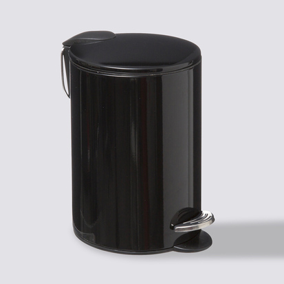 Poubelle métal soft close 3l, noir Colorama