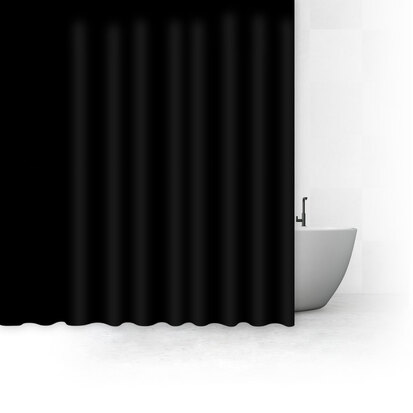 Rideau de douche 180x200cm, noir Colorama