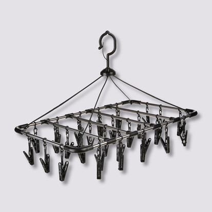 Séchoir métal à accrocher, 32 pinces 