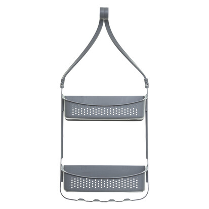 Serviteur de douche 2 niveaux, gris 