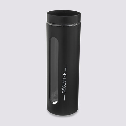 Bocal verre et métal 1,9l, noir Ublo