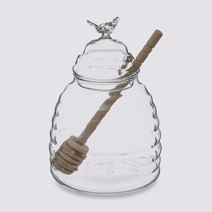 Pot à miel 400ml, avec cuillère 