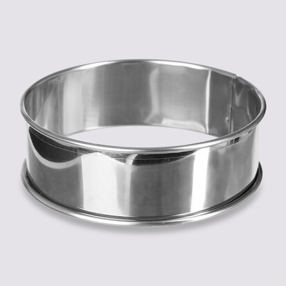 4 cercles à tartelettes inox, 9cm 