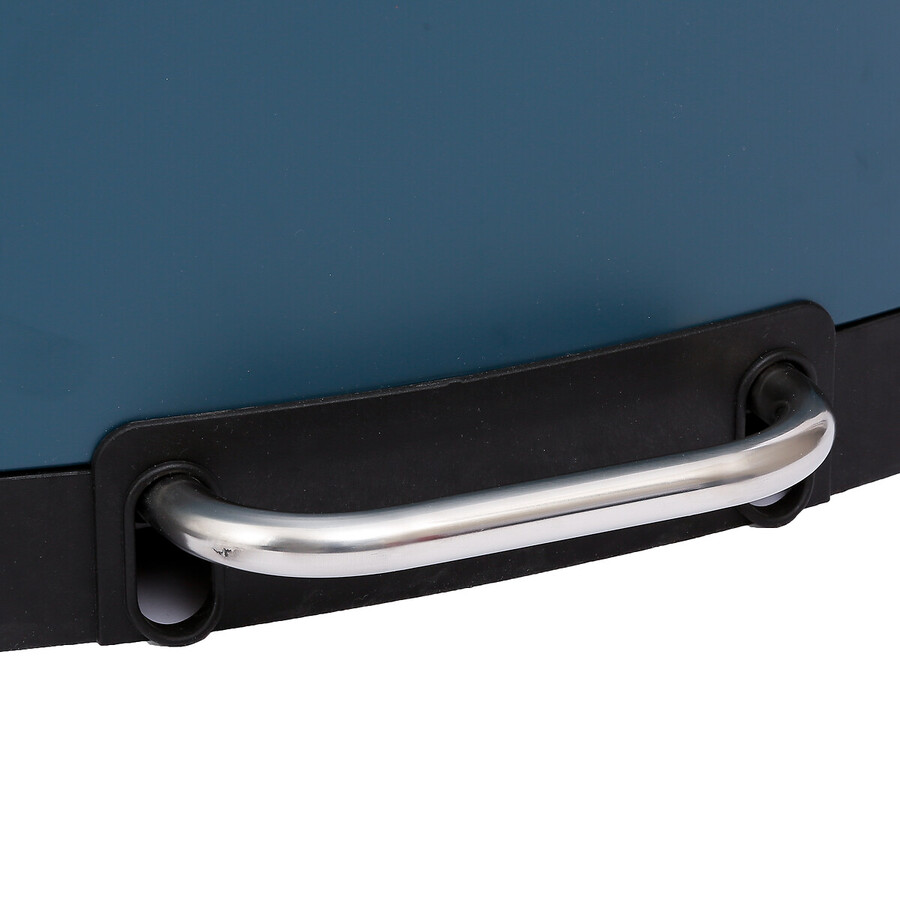 Poubelle rectangulaire à pédale métal 30l, bleu marine Ariane