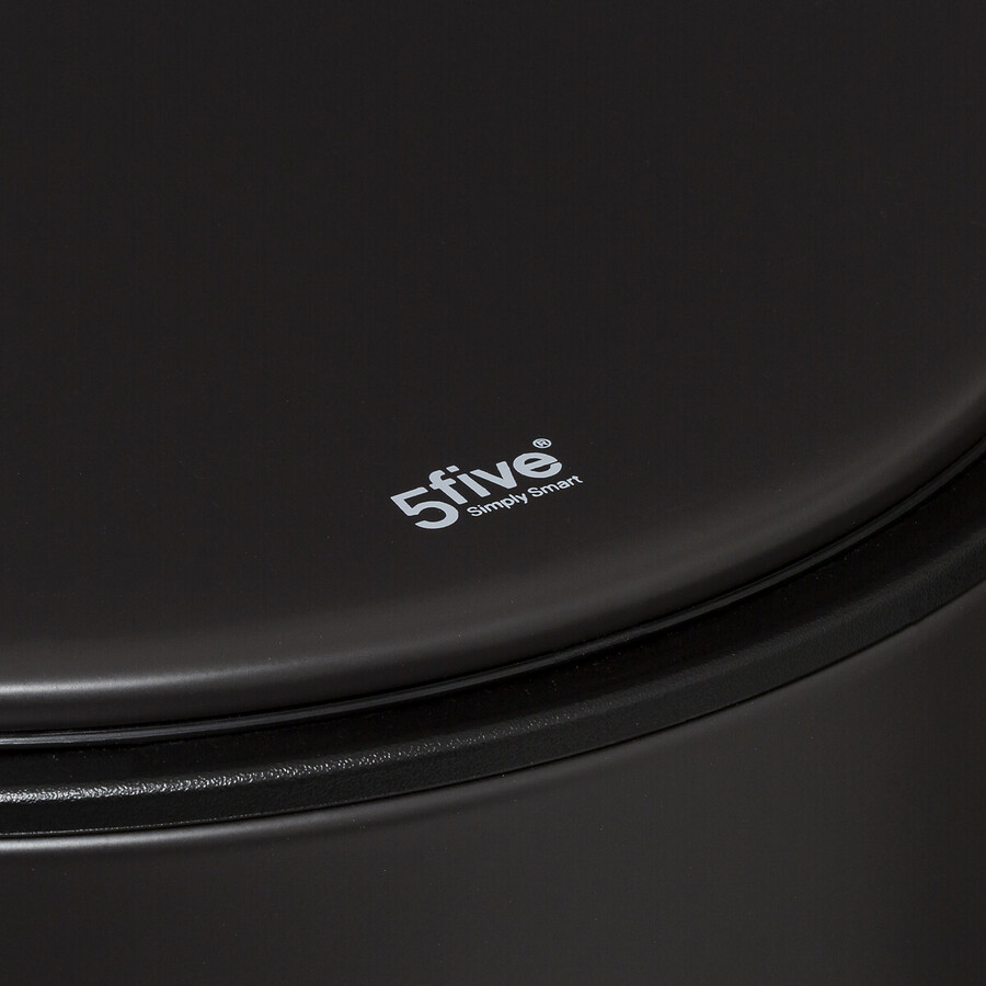 Poubelle ronde en métal 30l, gris charbon Delta