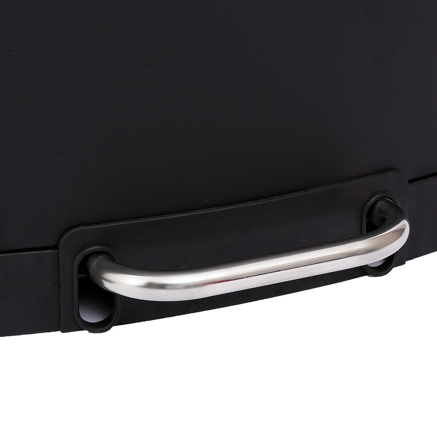 Poubelle rectangulaire à pédale métal 30l, noir Ariane