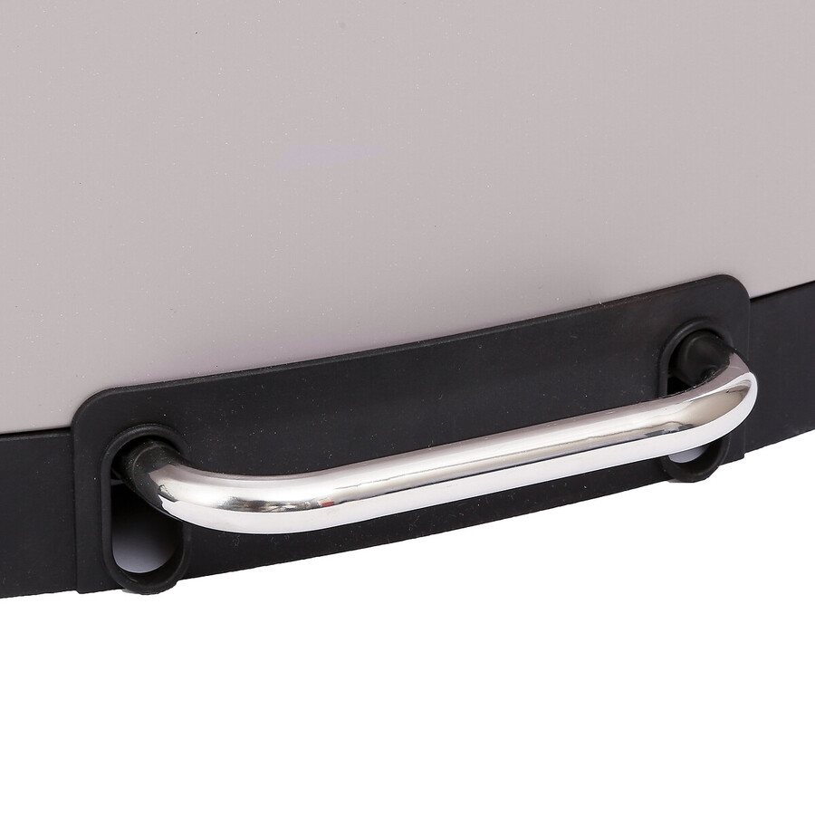 Poubelle rectangulaire à pédale métal 30l, taupe Ariane