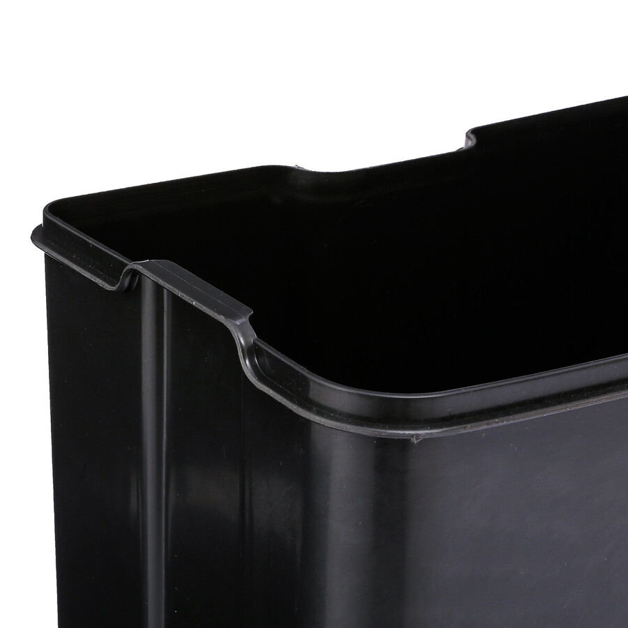 Poubelle rectangulaire à pédale métal 30l, taupe Ariane