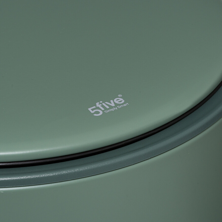 Poubelle ronde en métal 30l, vert Delta