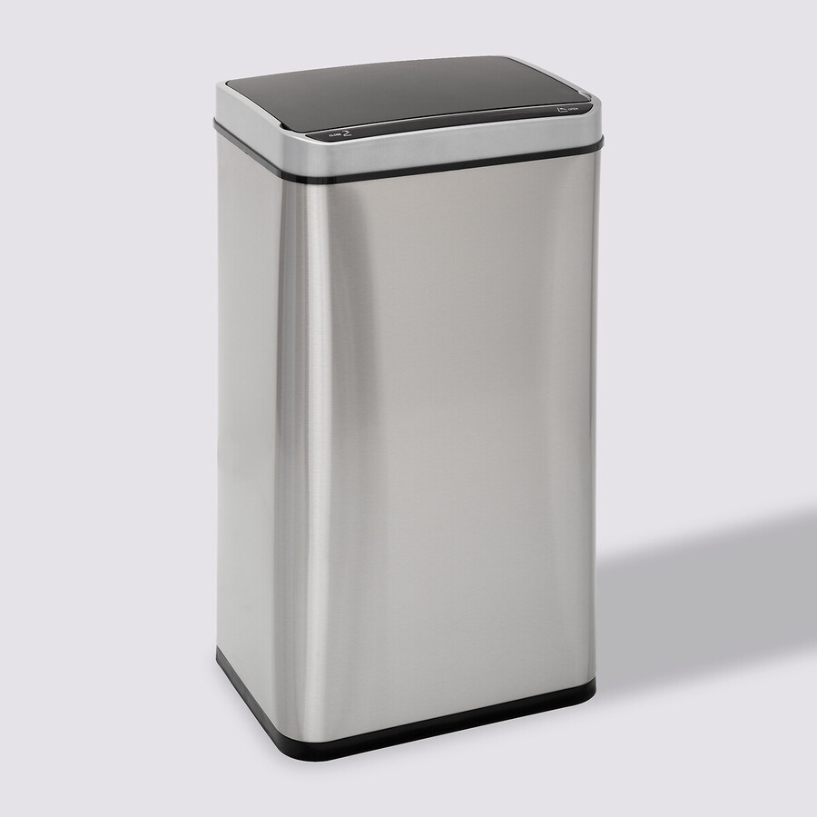 Poubelle rectangulaire automatique 40l, inox Sensor