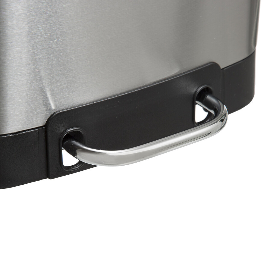 Poubelle rectangulaire à pédale métal 6l, inox Ariane