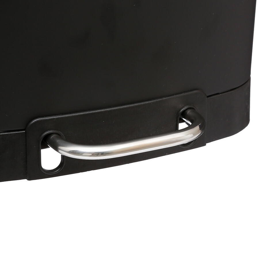 Poubelle rectangulaire à pédale métal 6l, noir Ariane