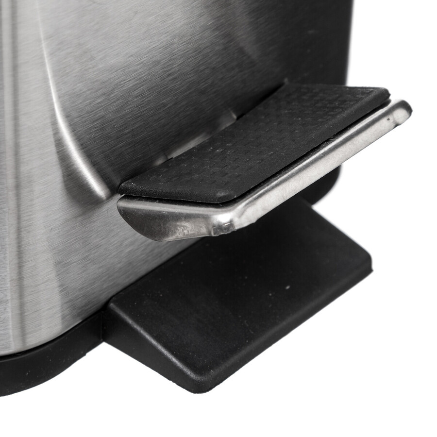 Poubelle rect soft close inox 5l 