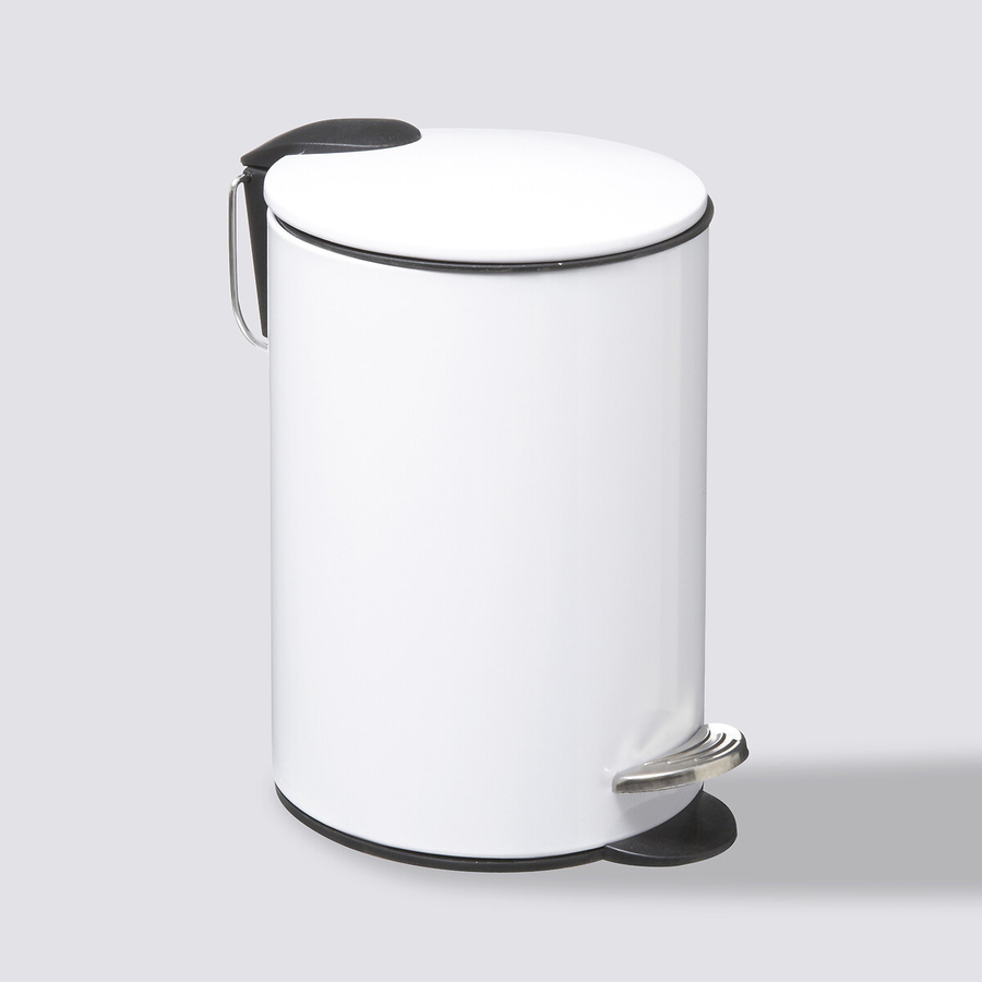 Poubelle métal soft close 3l, blanc Colorama